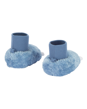 Baby Dinosaur Soft Slippers - Blue, 