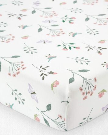 Baby Girl Organic Cotton Standard Crib Sheet, 