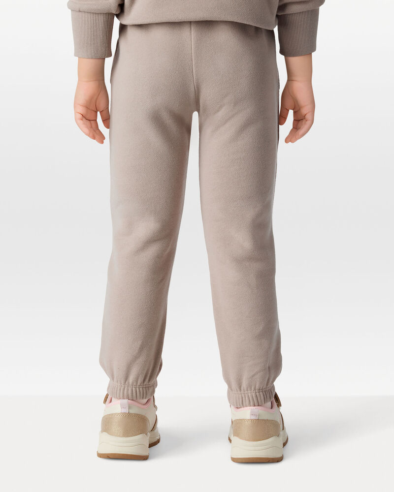 Toddler Girl 2-Piece Pullover Sweatshirt & Daydream Fleece Joggers Set - White/Brown, image 8 of 8 slides