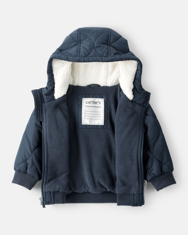 Baby Boy Long-Sleeve Midweight Jacket - Navy, image 2 of 4 slides