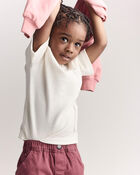 Toddler Boy Henley Tee with Pocket - Cream, image 4 of 7 slides