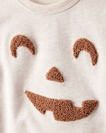 Toddler Boy Halloween Jack-O-Lantern Sweatshirt - Ivory, 