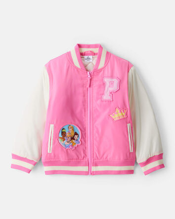 Toddler Girl Disney&copy; Princess Long-Sleeve Varsity Jacket - Pink, 