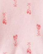 Baby Girl 2-Piece Ballet Slippers Top & Ballerina Leggings Set - Pink, image 3 of 6 slides