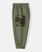 Baby Boy 3-Piece Camo French Terry Vest, Bodysuit & Pant Set - Green, image 2 of 5 slides