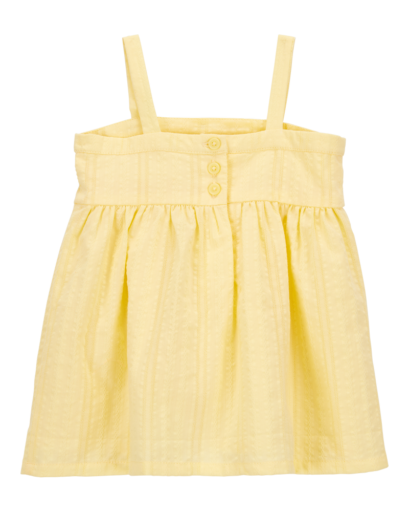 Baby Seersucker Tank Dress - Yellow, image 2 of 6 slides