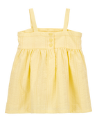 Baby Seersucker Tank Dress - Yellow, image 2 of 6 slides