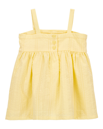 Baby Seersucker Tank Dress - Yellow, 