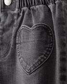 Toddler Girl Heart Pocket Barrel Jeans - Black, image 4 of 6 slides