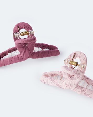 Toddler Girl 2-Pack Claw Clips - Pink, 