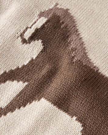 Kid Organic Cotton Horse Sweater Knit, 