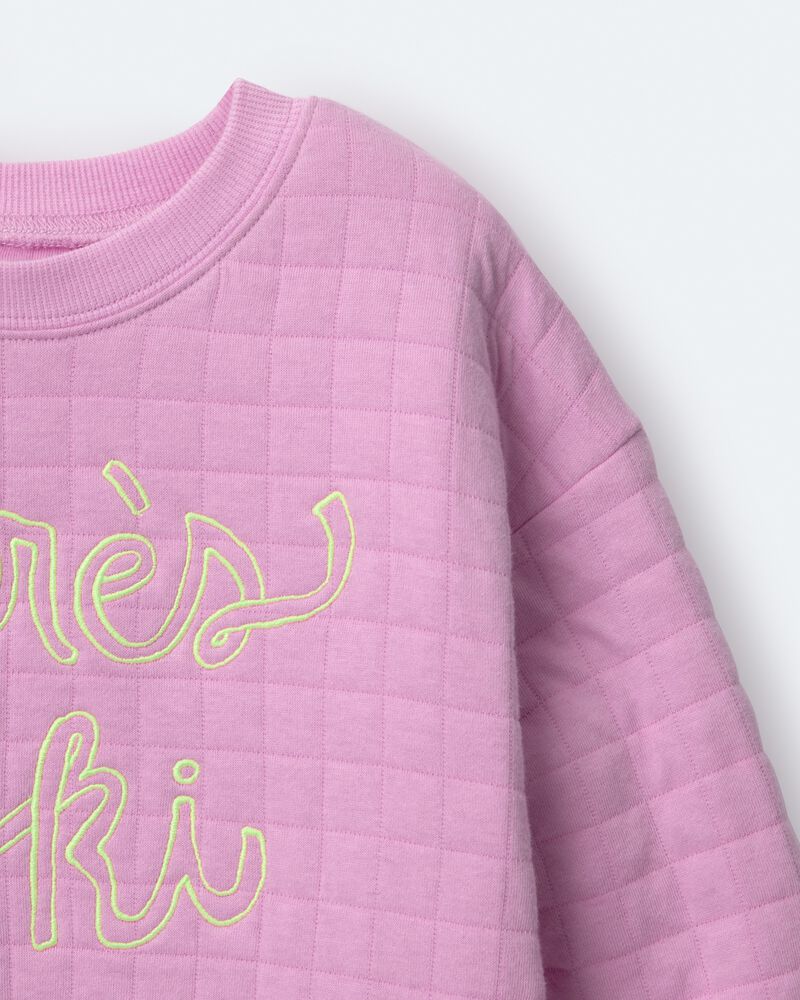 Toddler Girl Apr&egrave;s Ski' Dolman-Sleeve Sweatshirt - Lilac, image 6 of 6 slides