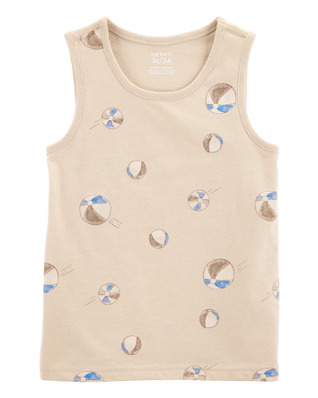 Baby Boy Beach Ball Graphic Tank - Tan, 