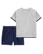 Baby 2-Piece Tee & Shorts Outfit Set, image 1 of 6 slides