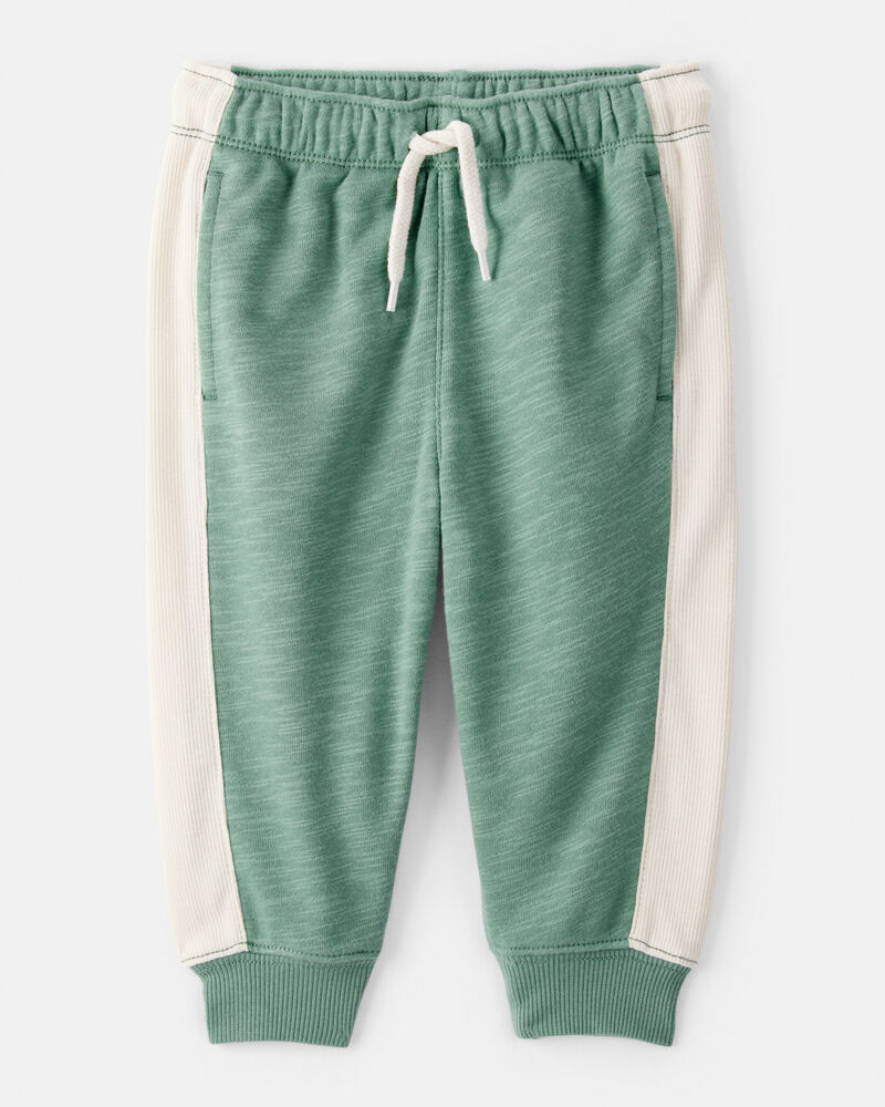 Baby 2-Piece French Terry Sweatshirt & Pull-On Jogger Set - Green, image 2 of 5 slides