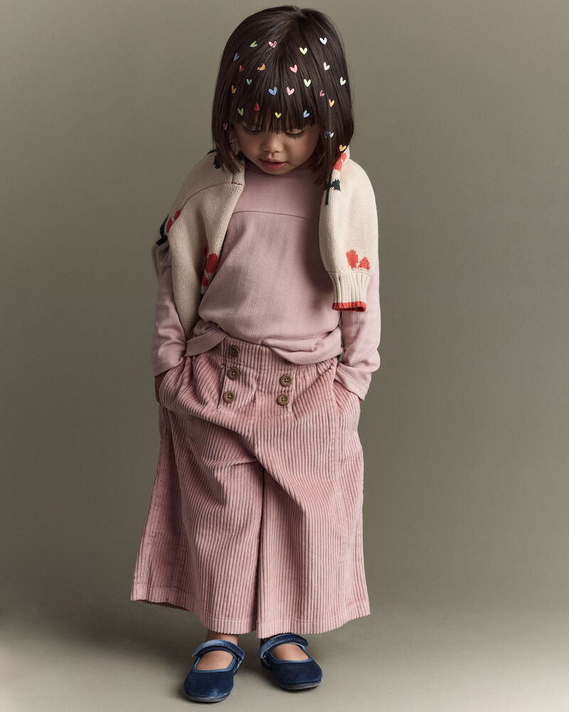 Toddler Girl Pointelle Long-Sleeve Top - Light Pink, image 5 of 6 slides