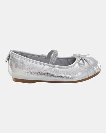 Toddler Ballet Slippers - Silver, 