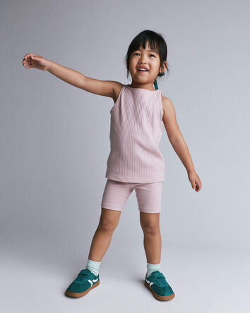 Toddler Girl Brooklyn Bike Shorts - Light Pink, 