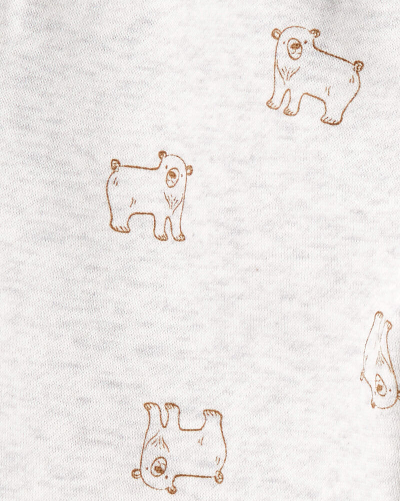 Toddler Boy DayDream Fleece Bear Print Long-Sleeve Tee & Pant Set - Brown, image 5 of 6 slides