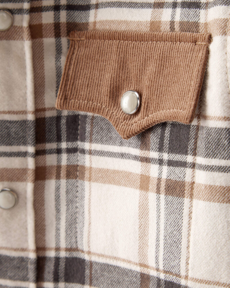 Toddler Boy Western Plaid Cotton Long-Sleeve Button-Down, image 2 of 4 slides