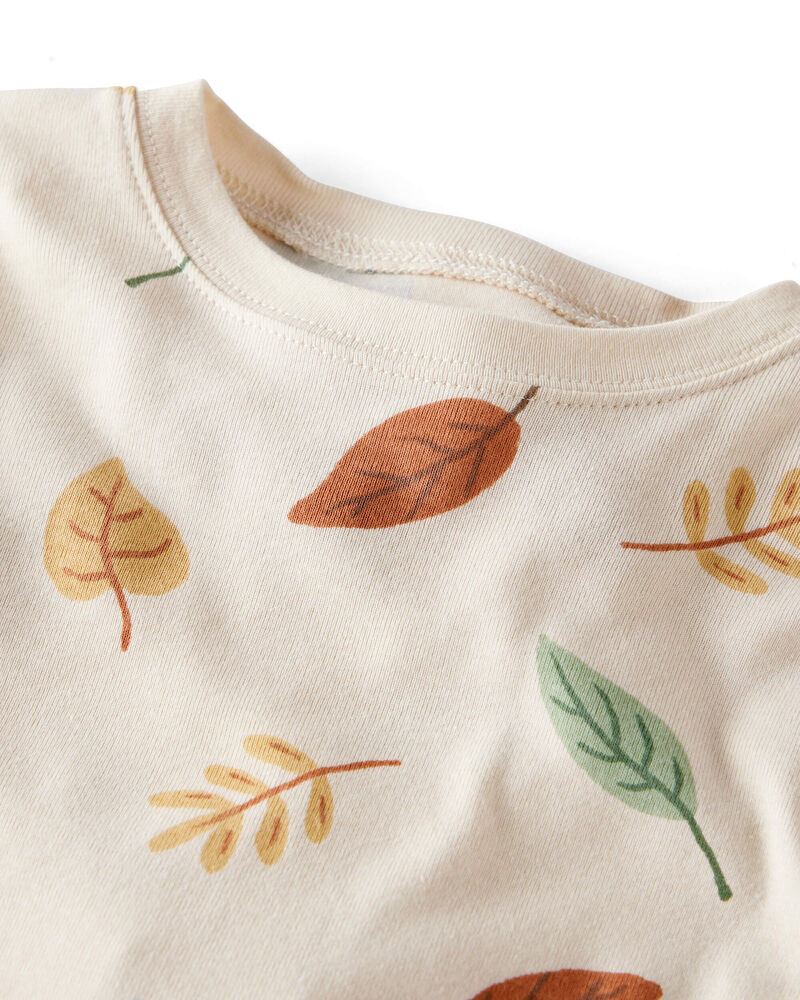Toddler Organic Cotton Pajamas in Autumn Leaves Print, image 2 of 4 slides