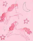 Baby Girl 4-Piece Unicorn Cotton Pajamas, image 2 of 4 slides