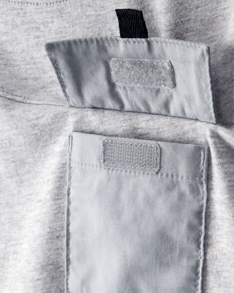 Baby Boy Short-Sleeve Pocket Tee - Grey, image 3 of 5 slides
