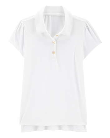 Kid 3-Pack Active Uniform Polo Shirts in Moisture Wicking BeCool&trade; Fabric - White, 