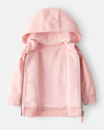 Baby Girl DayDream Fleece Long-Sleeve Hooded Zip-Up Jacket - Pink, 