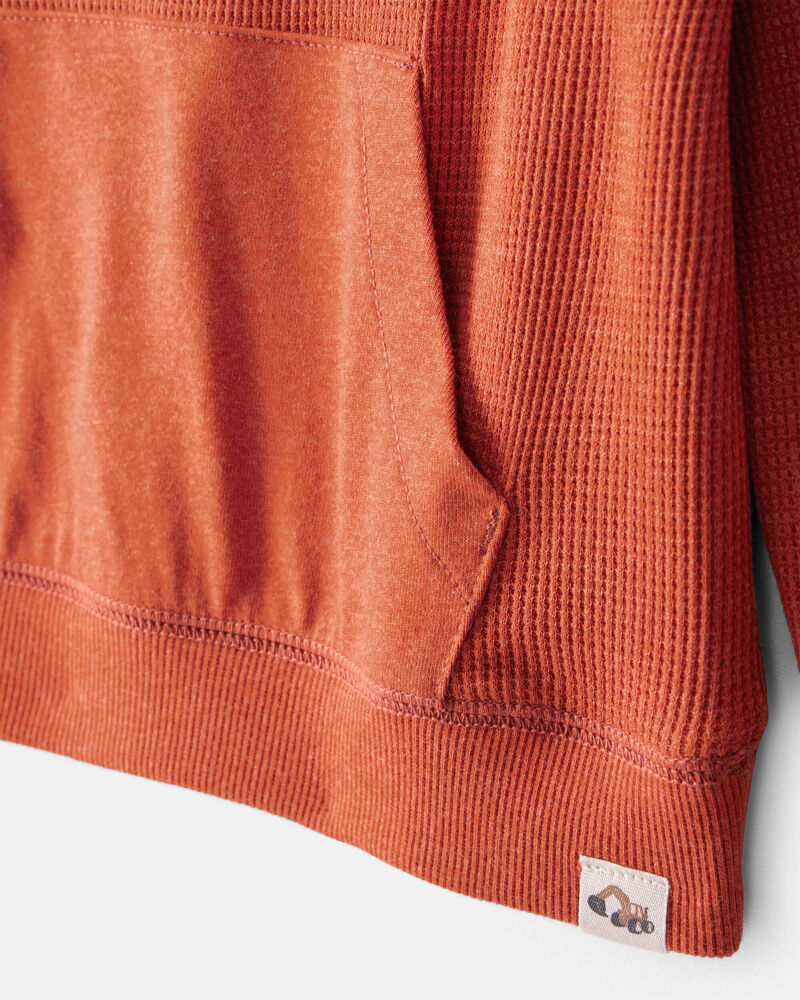 Toddler Boy Waffle Knit Long-Sleeve Tee & Pant Set - Orange, image 2 of 4 slides