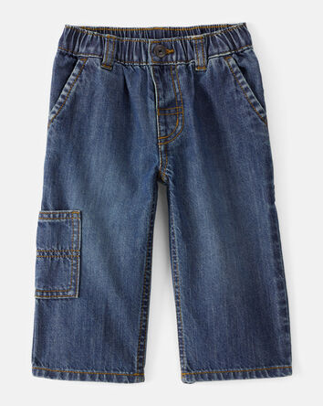 Baby Boy  Wide-Leg Carpenter Denim Jeans - Medium Wash, 
