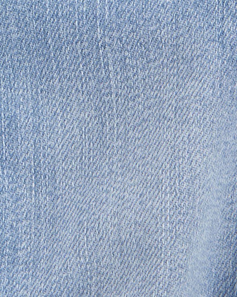 Baby Denim Bubble Romper - Blue, image 3 of 5 slides