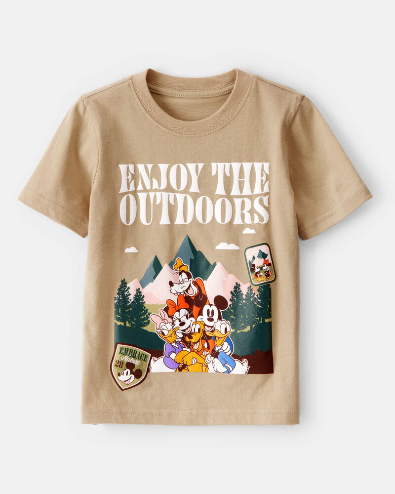 Toddler Boy "Enjoy The Outdoors" Mickey & Friends Short-Sleeve Graphic Tee - Brown, image 1 of 2 slides