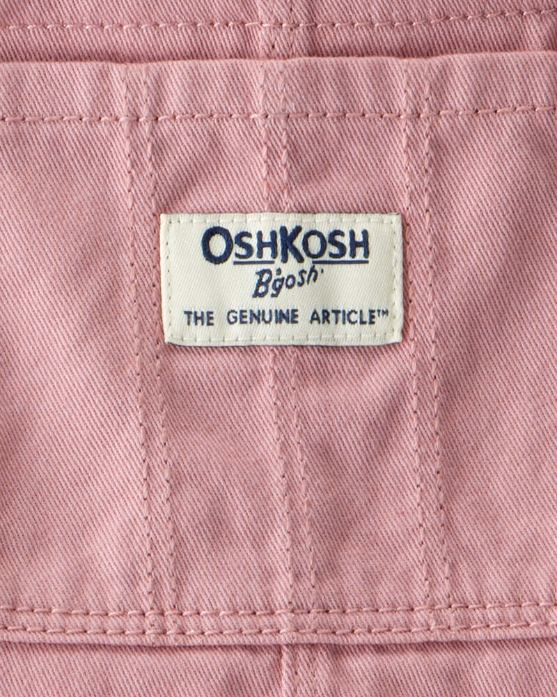 Toddler Girl Pleated 100% Cotton Jumper Dress - Pink, image 3 of 4 slides