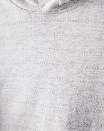 Toddler Boy Cotton Long-Sleeve Hooded Top - Grey, 