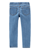 Toddler Light Wash Elastic-Waist Jeggings, image 2 of 4 slides