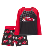 Toddler 2-Piece Cars&trade; Rashguard & Swim Trunk Set, image 1 of 6 slides