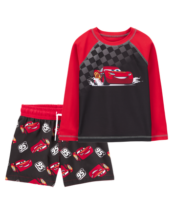 Toddler 2-Piece Cars&trade; Rashguard & Swim Trunk Set, 