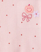 Baby Girl 2-Piece Polka Dot Top & Cotton Cargo Joggers Set - Pink, image 4 of 8 slides