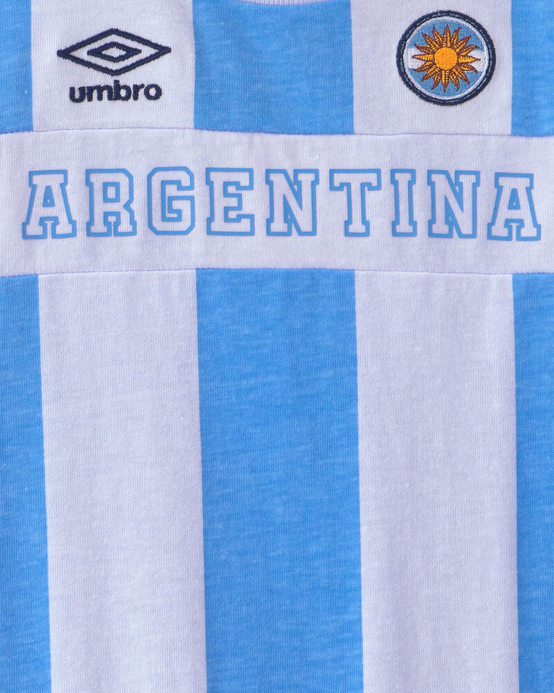 Baby Umbro Argentina Soccer Romper - Light Blue/White, image 3 of 3 slides