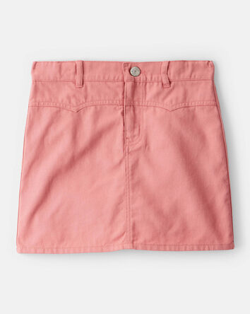 Girls Cotton Skirt - Coral, 