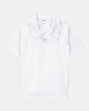 Kid 2-Pack Active Uniform Polo Shirts in Moisture Wicking BeCool&trade; Fabric - White, 