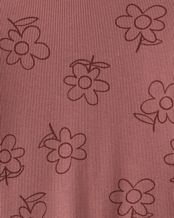 Toddler Girl 2-Piece Floral Cotton Long-Sleeve Tee & Pant Set - Pink, 