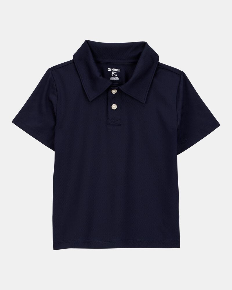 Toddler Active Uniform Polo Shirt in Moisture Wicking BeCool&trade; Fabric - Navy, image 1 of 3 slides