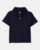 Toddler Active Uniform Polo Shirt in Moisture Wicking BeCool&trade; Fabric - Navy, image 1 of 3 slides