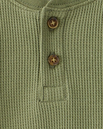 Baby Boy Long-Sleeve Henley T-Shirt - Green, 