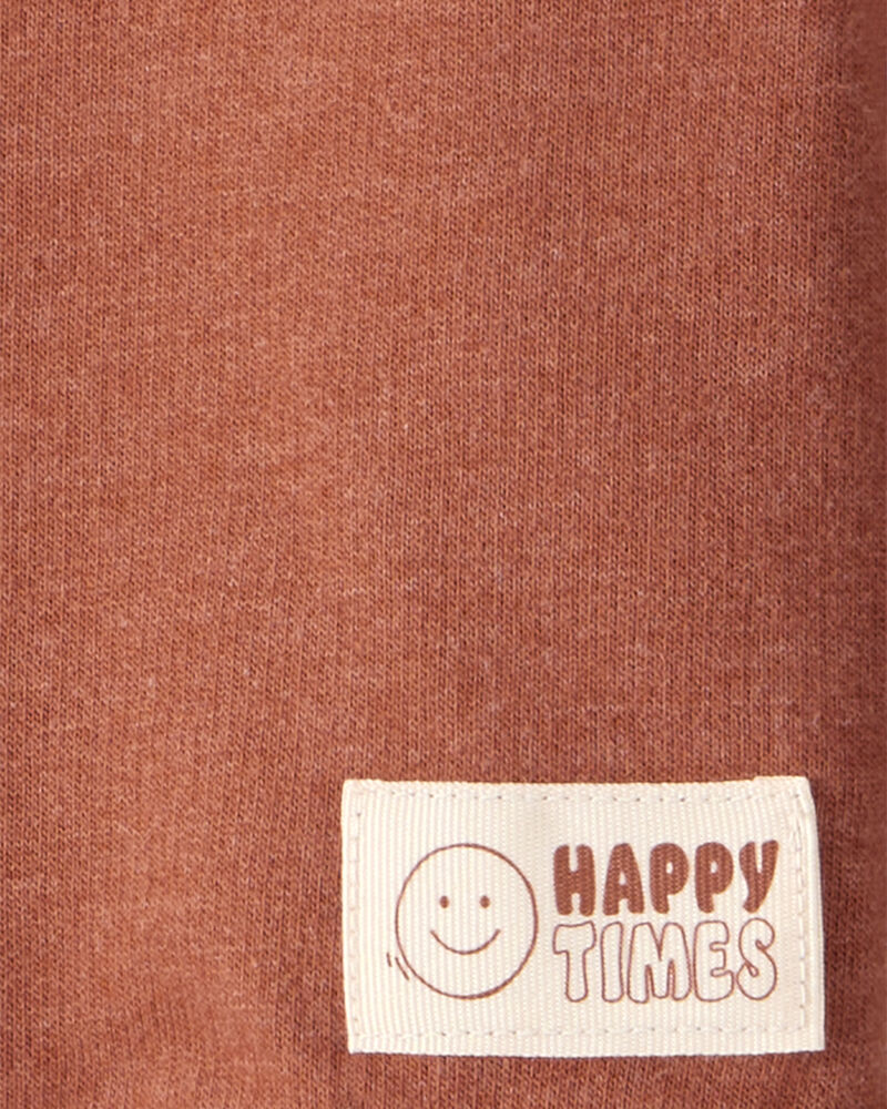 Baby Boy 2-Piece Hooded Tee & Pant Set - Rust, image 3 of 4 slides