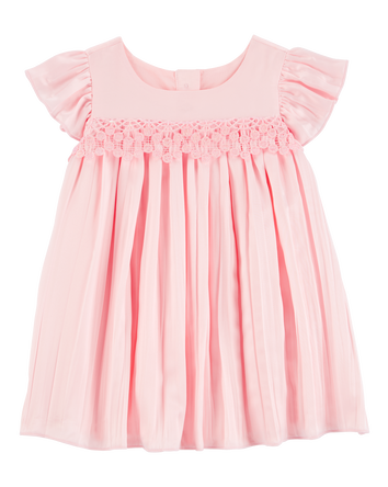 Baby Flutter Pleated Dress, 