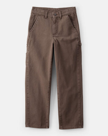 Boys Carpenter Fashion Pants - Brown, 