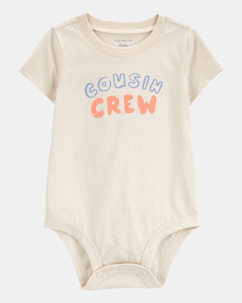 Baby Cousin Crew Short-Sleeve Bodysuit - Ivory, image 1 of 3 slides